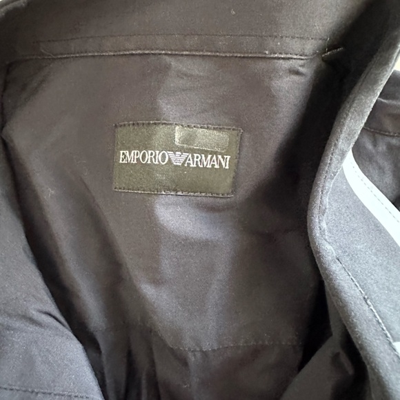 Dark Navy Emporio Armani Shirt Size 42/16.5 - Picture 3 of 3